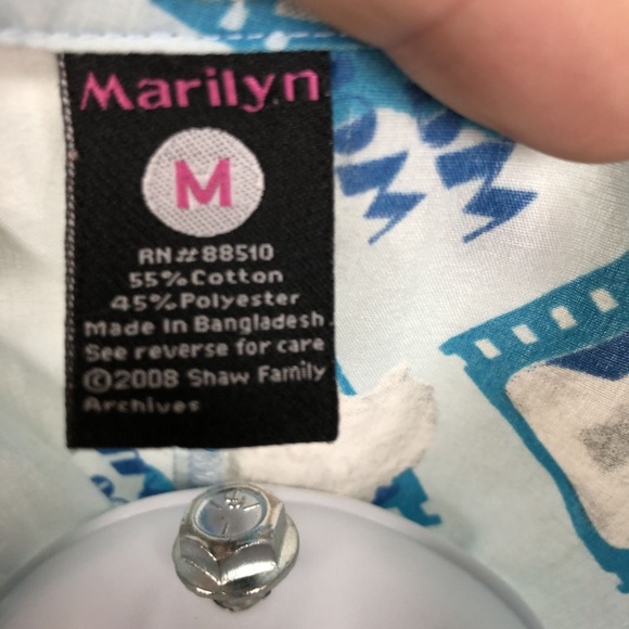 Maryland Women’s Scrub Top Size M Blue RD7 - Picture 5 of 7